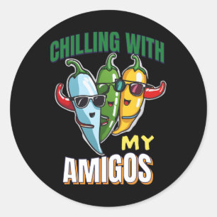 Adesivo Refrigerindo Com Minha Amigos Cinco De Mayo Chilly