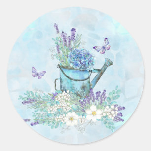 Adesivo Regador Com Flores de Verão & Borboletas