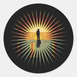 Adesivo Regenbogen Sonne  Retro Vintage Designe 