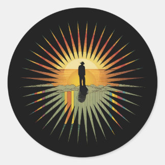 Adesivo Regenbogen Sonne Retro Vintage Designe