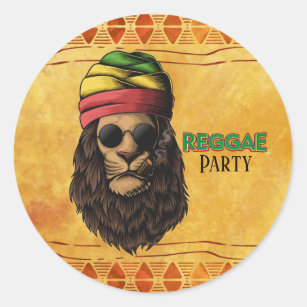 Adesivo Reggae Festa de aniversário jamaicana