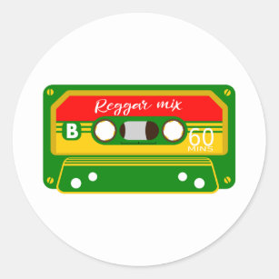 Adesivo Reggae mixaria fita cassete Rastafarian