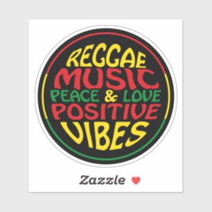 Adesivo Reggae Music com afirmações e citações positivas