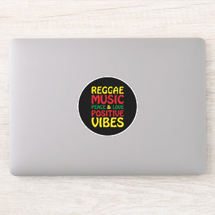 Adesivo Reggae Music com afirmações positivas