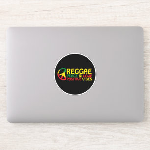 Adesivo Reggae Music com citações positivas
