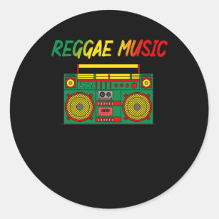 Adesivo Reggae Music Lover Colorida Jamaica Cassette Radio