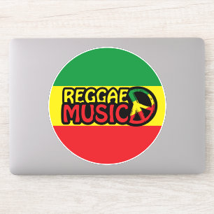 Adesivo Reggae Music, reggae art com símbolo de paz