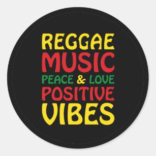 Adesivo Reggae Music with positive sayings