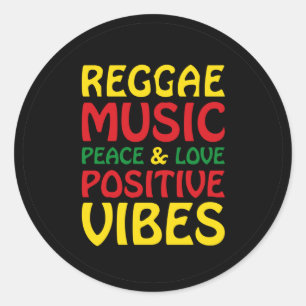Adesivo Reggae Music with positive sayings