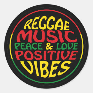 Adesivo Reggae Music with positive sayings and quotes