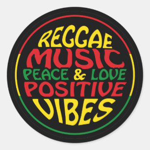 Adesivo Reggae Music with positive sayings and quotes