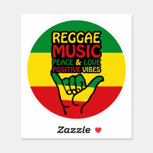 Adesivo Reggae Shaka Hand com citações positivas