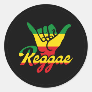 Adesivo Reggae Shaka Hands with reggae colors