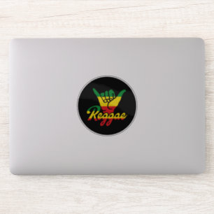 Adesivo Reggae Shaka Mãos com cores reggae