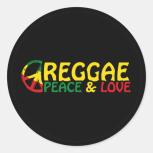Adesivo Reggage art com palavras positivas Peace and Love