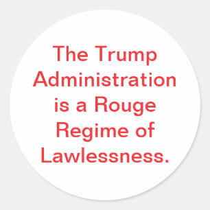 Adesivo Regime Vermelho de Trump Hankamer Artjunkhaus Verg