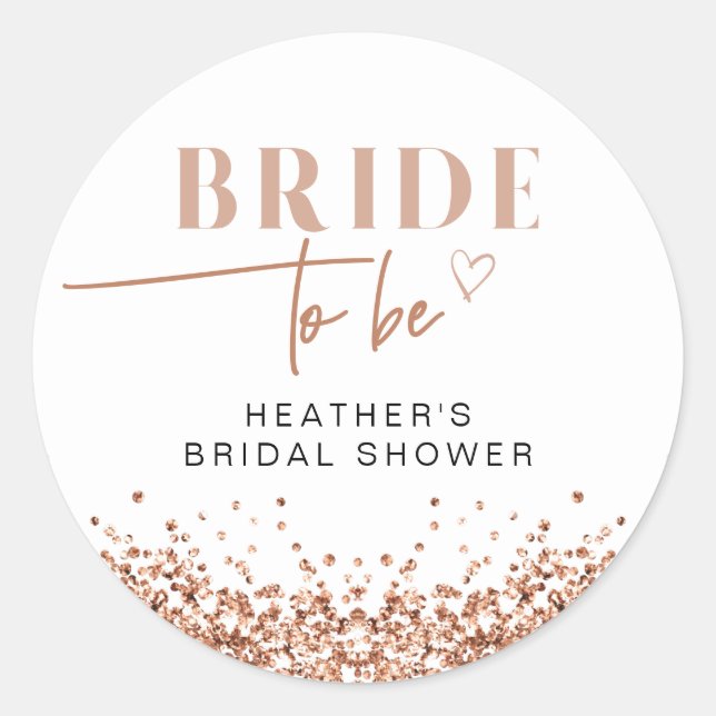 Adesivo REGINA Blush de Ouro Rosa Noiva para Ser Chá de Pa (Frente)