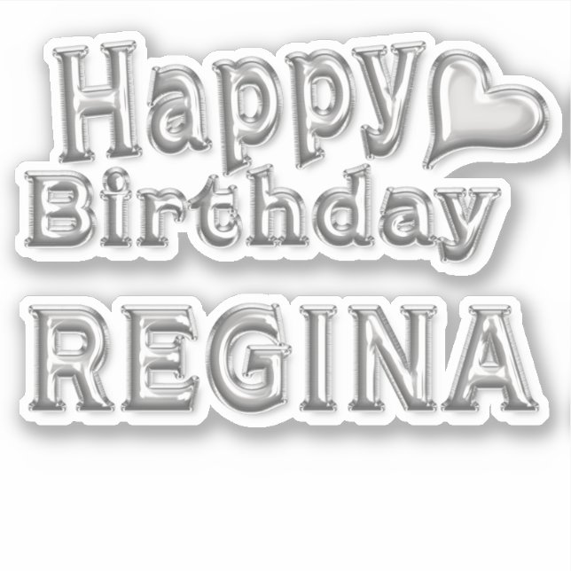 Adesivo Regina Happy Birthday silver Aufkleber Sticker (Frente)