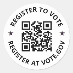 Adesivo Registrar para votar o código QR personalizado dig