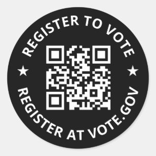 Adesivo Registrar para votar o código QR personalizado dig
