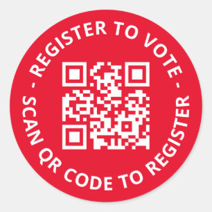 Adesivo Registre-se para votar código QR personalizável di