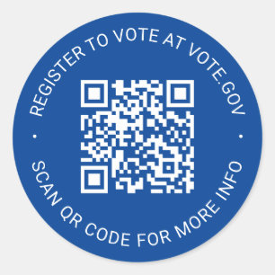Adesivo Registre-se para votar o código QR digitalizável a