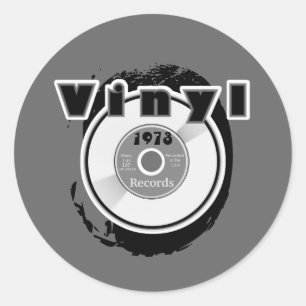Adesivo Registro 1973 do VINIL 45 RPM