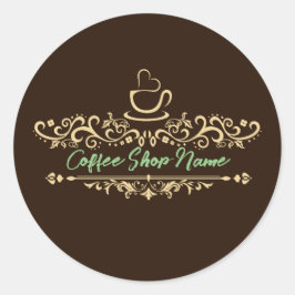 Adesivo Registro Comercial Personalizado do Café Homemade 