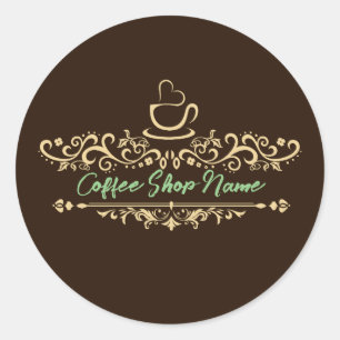 Adesivo Registro Comercial Personalizado do Café Homemade 