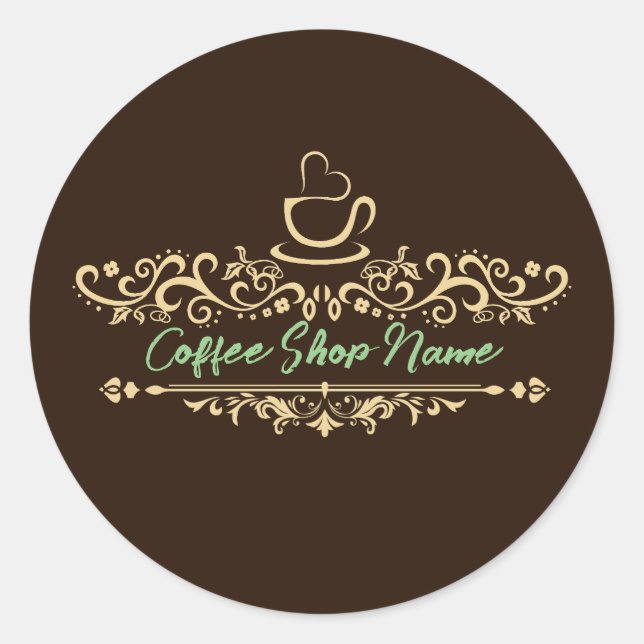 Adesivo Registro Comercial Personalizado do Café Homemade  (Frente)