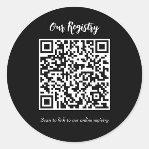 Adesivo Registro de Casamento Minimalista Moderno com Códi