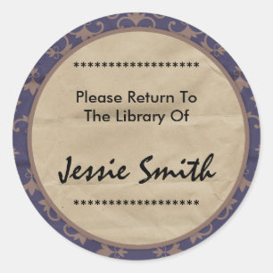 Adesivo Registro de endereço do nome da Cor damasco decora