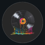 Adesivo Registro de vinilo Retro Colorido Registro de vini<br><div class="desc">Vinil Record Colorida Retro Vintage Vinil Record Turntable</div>