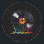 Adesivo Registro de vinilo Retro Colorido Registro de vini<br><div class="desc">Vinil Record Colorida Retro Vintage Vinil Record Turntable</div>