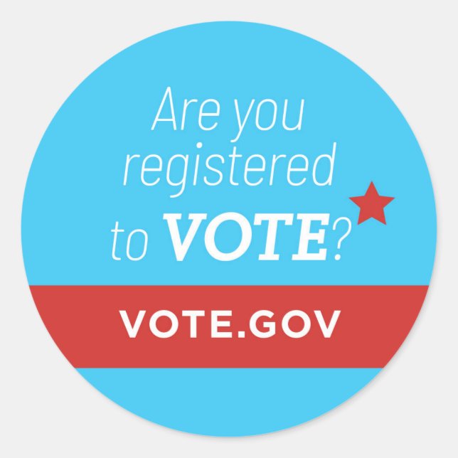 Adesivo Registro de votação (Frente)