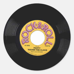 Adesivo Registro do vintage 45 RPM