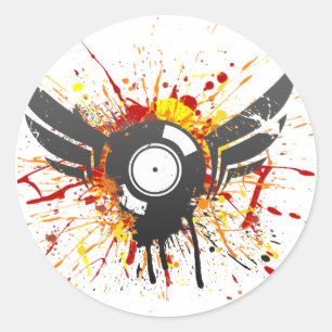 Adesivo Registro dos grafites do vôo - vinil audio do DJ
