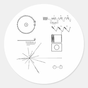 Adesivo Registro dourado do explorador da NASA