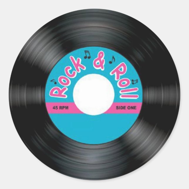 Adesivo Registro Vintage de 45 rpm (Frente)