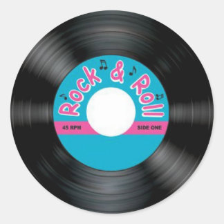 Adesivo Registro Vintage de 45 rpm