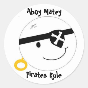 Adesivo Regra Ahoy Matey Pirates