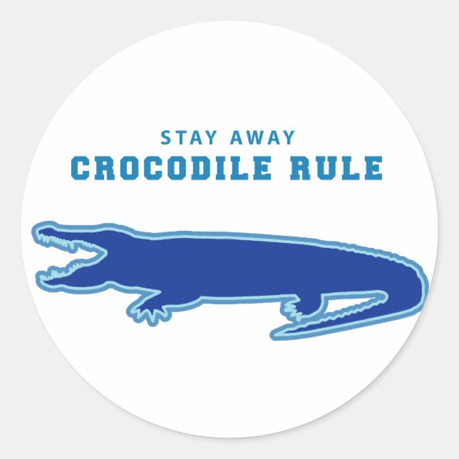 Adesivo Regra Crocodilo (Azul) (Frente)