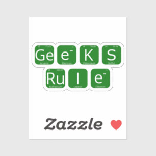 Adesivo Regra de geeks Slogan de Mesa Periódico
