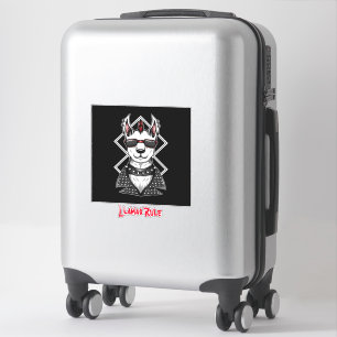 Adesivo Regra de Llamas de Rock Punk