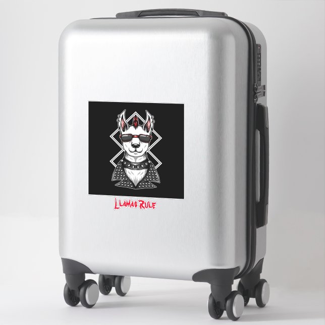 Adesivo Regra de Llamas de Rock Punk (Mala)