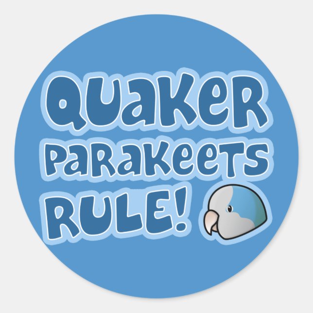 Adesivo Regra de Periquitos de Quaker Azul (Frente)