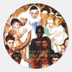 Adesivo Regra do ouro (Do to other) por Norman Rockwell