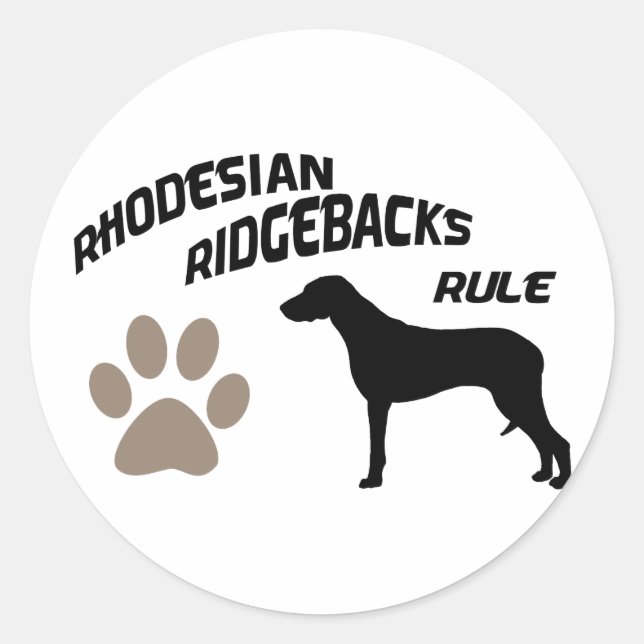 Adesivo Regra Ridgebacks Rhodesian (Frente)