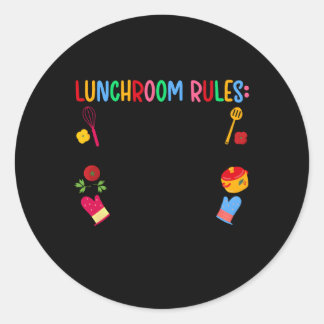 Adesivo Regras de Almoço Almoço Trabalhadora de Cafeteria 