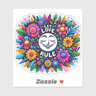 Adesivo Regras de Amor Coloridas Vinhetas Florais